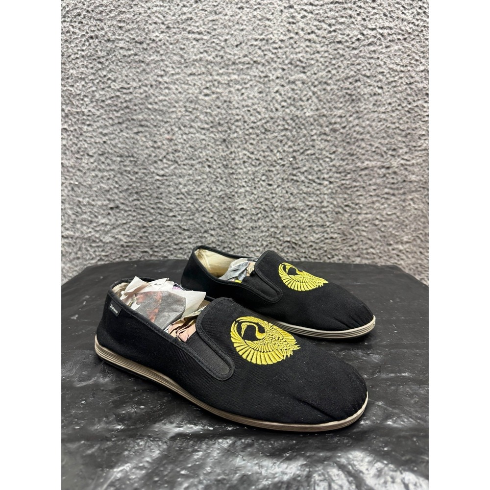 Supreme Embroidered Sasquatchfabrix Slip On Shoe Black Mens Size 10 US